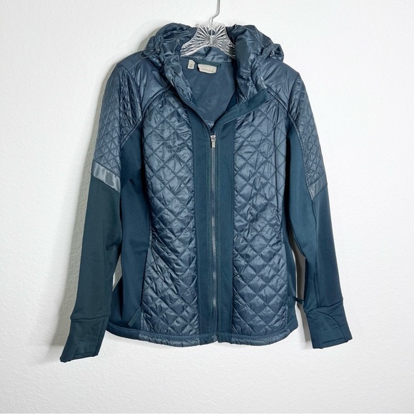 Athleta Jacket Women’s Medium Rock Springs PrimaLoft Quilted Hooded Full Zip - Picture 3 of 10